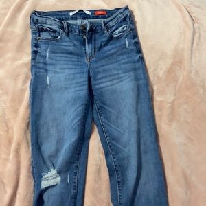 low waisted straight jeans